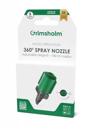 Sprederdyse 360 grader - 5 stk.