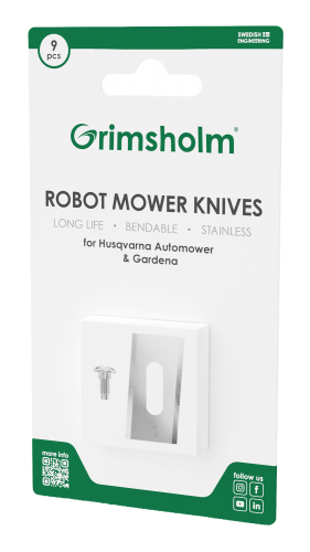 9 stk turn-around kniver til Husqvarna Automower