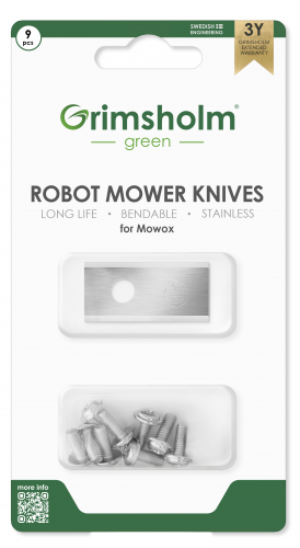 9 stk kniver til Mowox robotgressklipper