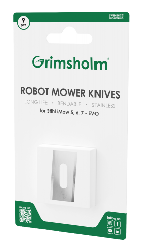 9 stk kniver til Stihl iMOW 5, 6, 7, EVO mfl.